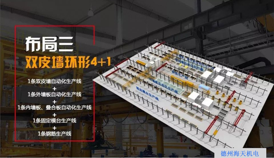 PC構(gòu)件生產(chǎn)線如何布局？海天帶您全方位解讀6種典型布局